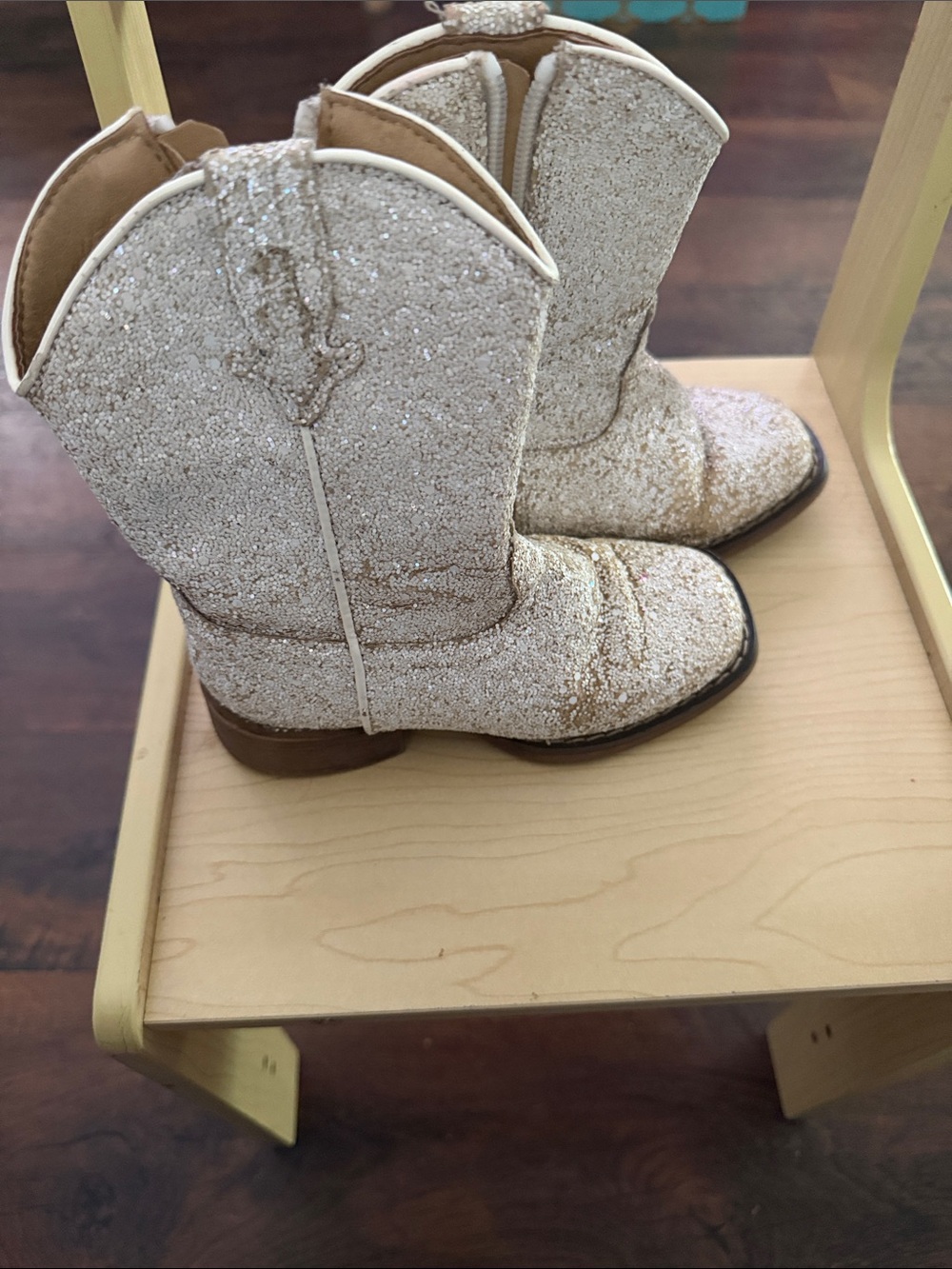 Roper Kids Sparkle Cowboy Boots - White